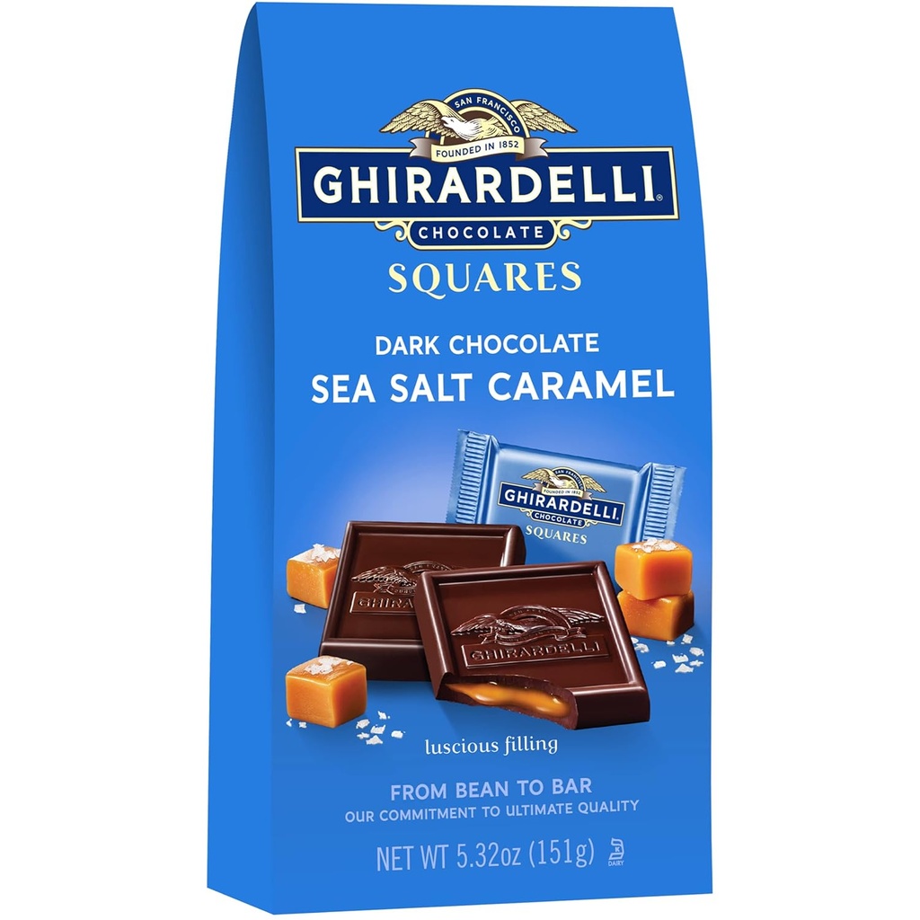 Ghirardelli Squares Sea Salt Caramel Dark Chocolate Bar
