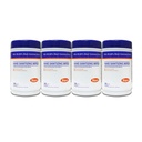 SIPA Hand Sanitizing Wipes 100 WIPES/CANISTER, Soft Textured Wipes, Fresh Scented Wipes (4 CANISTERS)