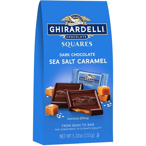 Ghirardelli Squares Sea Salt Caramel Dark Chocolate Bar
