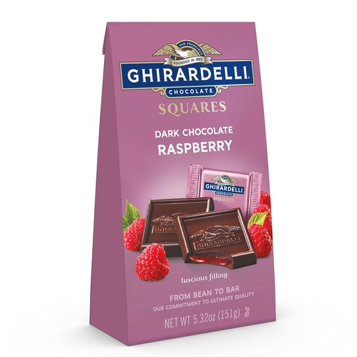 Ghirardelli Dark Chocolate Raspberry Squares 5.32 oz